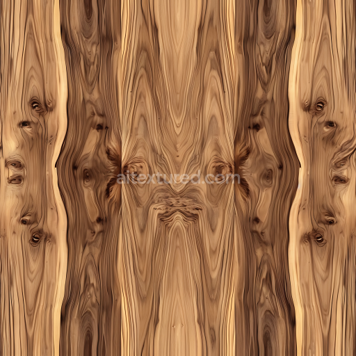 Seamless 3D PBR Texture of Knotty Pine Wood Planks with Natural Grain