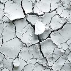 seamless Seamless 3D PBR Cracked Plaster Texture With Prominent Deep Fractures and White Surface texture 8k free download PBR