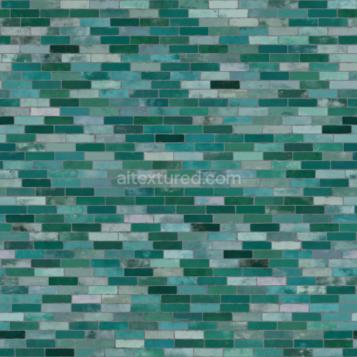 Bricks Tileable Seamless Pbr Textured Green Modern Decorative Smooth Durable
