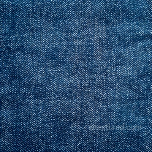 Denim jeans - Cracked Denim Fabric PBR Texture with Frayed Weave and Worn Indigo Blue texture preview