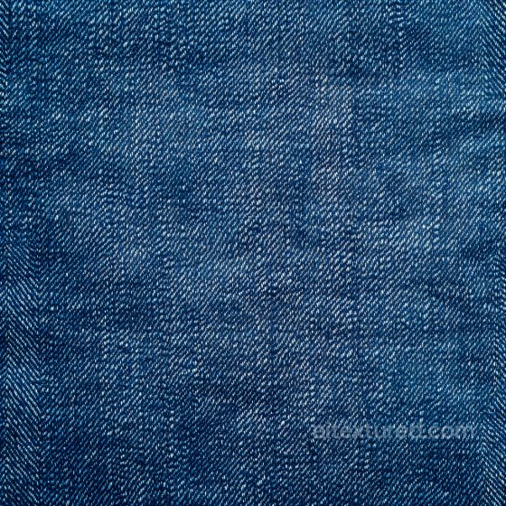 Cracked Denim Fabric PBR Texture with Frayed Weave and Worn Indigo Blue Denim jeans texture preview