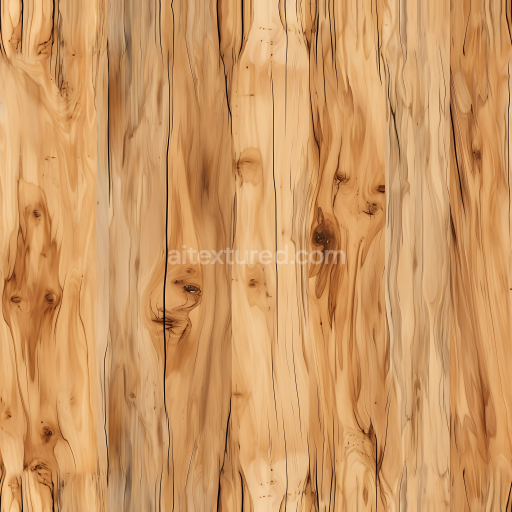 Seamless 3D PBR Light Knotty Pine Wood Planks Texture with Natural Grain