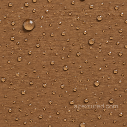 Glimmering Tiny Droplets On Wet Wood seamless Drops PBR texture