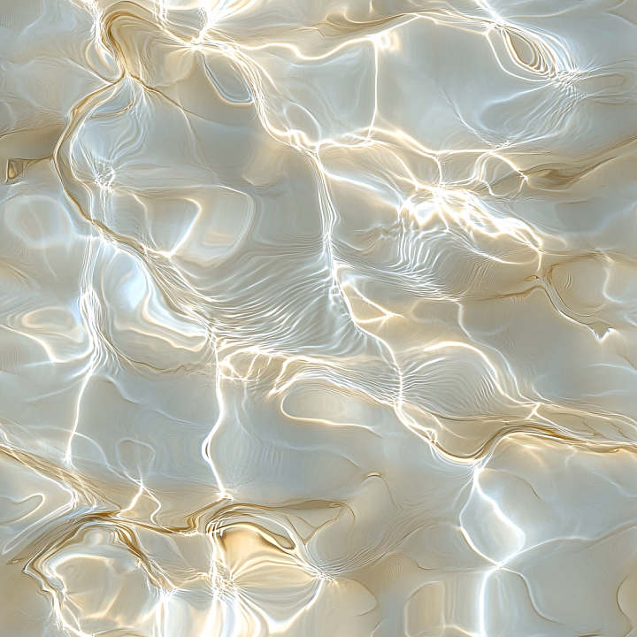 Water Featuring Shallow Water Surface with Soft Light Caustics seamless PBR texture preview