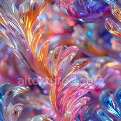 seamless Seamless 3D PBR Texture Featuring Glossy Iridescent Abstract Organic Shapes texture 8k free download PBR