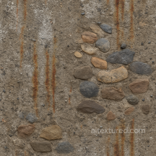 Rough Concrete Surface With Salt Corrosion And Rust Streaks seamless Surfaces, smooth, rough PBR texture