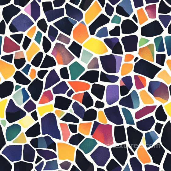 Mosaic PBR Texture with Multicolor Stone Chip Pattern and Bright Matte Finish Mosaic texture preview