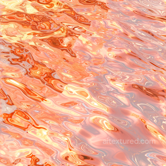 Water PBR Texture of Stylized Warm Sunset Reflective Water Surface Water texture preview