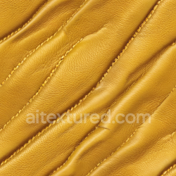 seamless Seamless 3D Pebbled Mustard Yellow Leather PBR Texture with Detailed Stitching texture 8k free download PBR