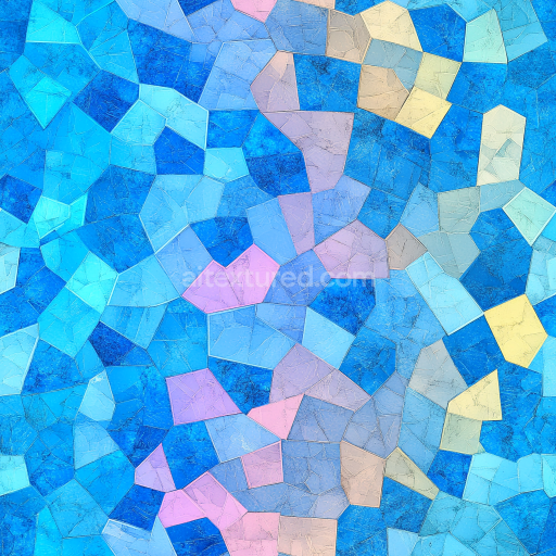 Seamless 3D Irregular Mosaic PBR Texture with Vibrant Multicolor Tiles texture preview
