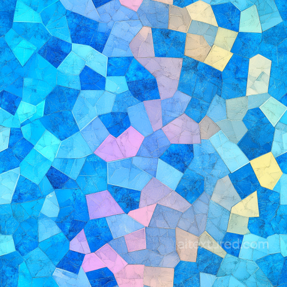 Irregular Mosaic PBR Texture with Vibrant Multicolor Tiles Mosaic texture preview