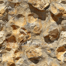 seamless Seamless 3D Fossilized Limestone Rock PBR Texture with Weathered Surface and Embedded Fossil Details texture 8k free download PBR