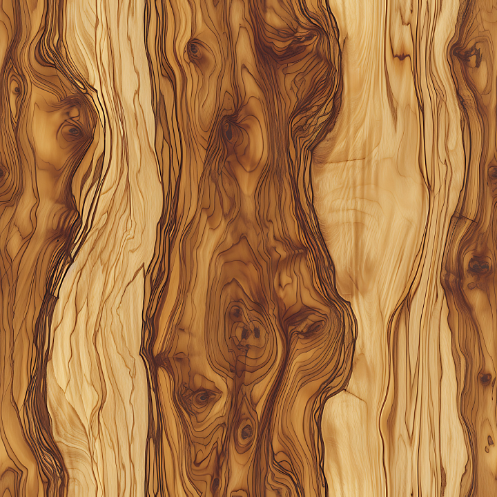 Rustic Olive Wood Planks with Distinctive Grain and Knots seamless PBR texture preview