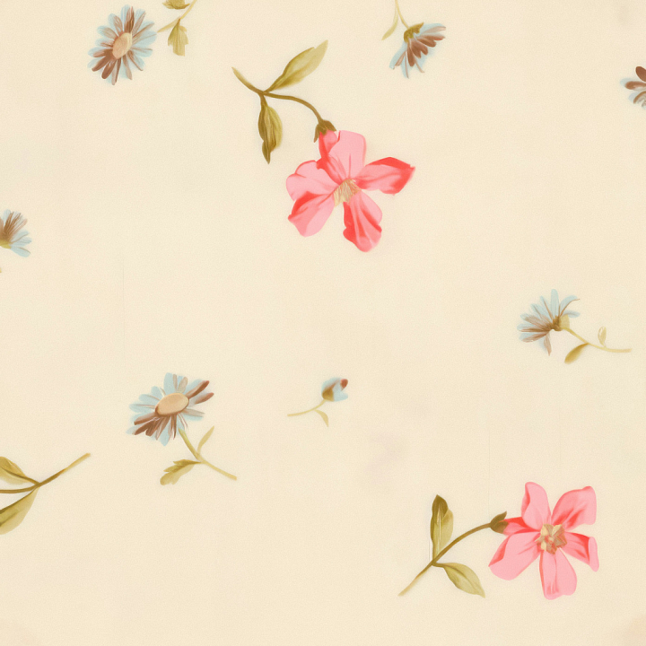 Floral Fabric Featuring Pink and Blue Flowers seamless PBR texture preview