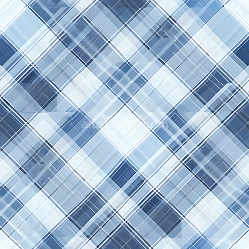 Seamless 3D PBR Texture of Soft Blue Plaid Fabric Pattern