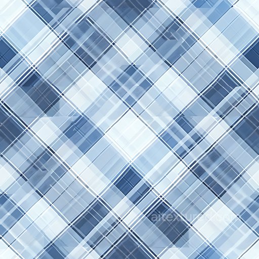 Seamless 3D PBR Texture of Soft Blue Plaid Fabric Pattern texture preview