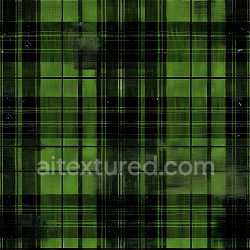 seamless Seamless 3D PBR texture of distressed green and black plaid fabric with subtle grunge texture 8k free download PBR