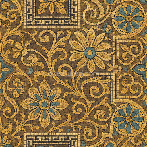Ornate Mosaic Tile Texture Seamless 1024X1024