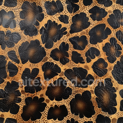 seamless Seamless 3D PBR Texture of Patterned Black and Brown Pebbled Leather with Organic Motifs texture 8k free download PBR