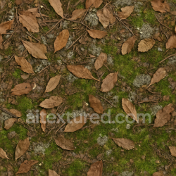 seamless Seamless 3d texture pbr 8k of leaf litter with dead leaves and fallen twigs ground cover texture 8k free download PBR
