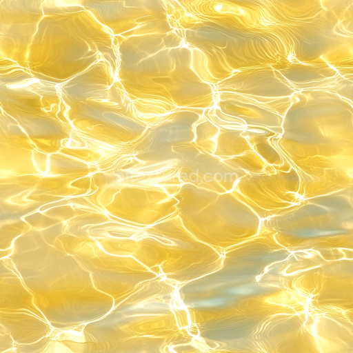Preview — Seamless 3D PBR Texture of Golden Shimmering Water Surface with Reflective Caustics