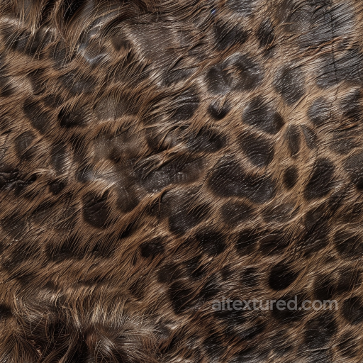 Leopard Fur Leather Seamless Texture with Detailed Hair and Spotted Pattern seamless Leather PBR texture