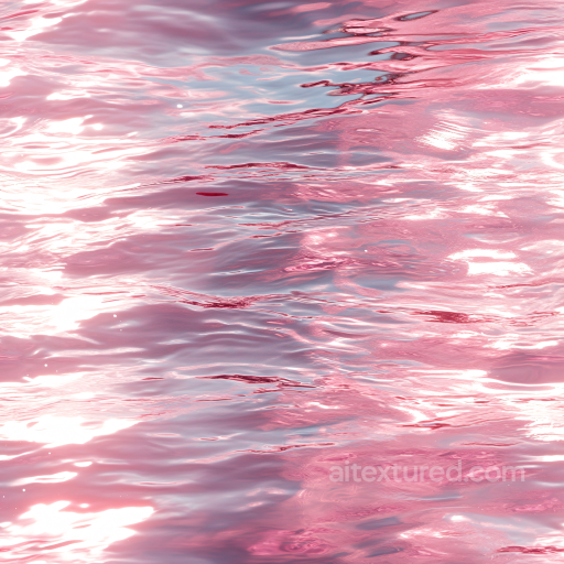 Water PBR Texture Featuring Soft Pink Toned Rippling Surface and Reflective Highlights seamless Water PBR texture