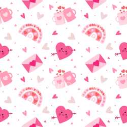 Pattern Bundle - Seamless 3D Pattern PBR Texture Featuring Cute Valentines Day Heart Motifs and Pastel Pin… texture preview