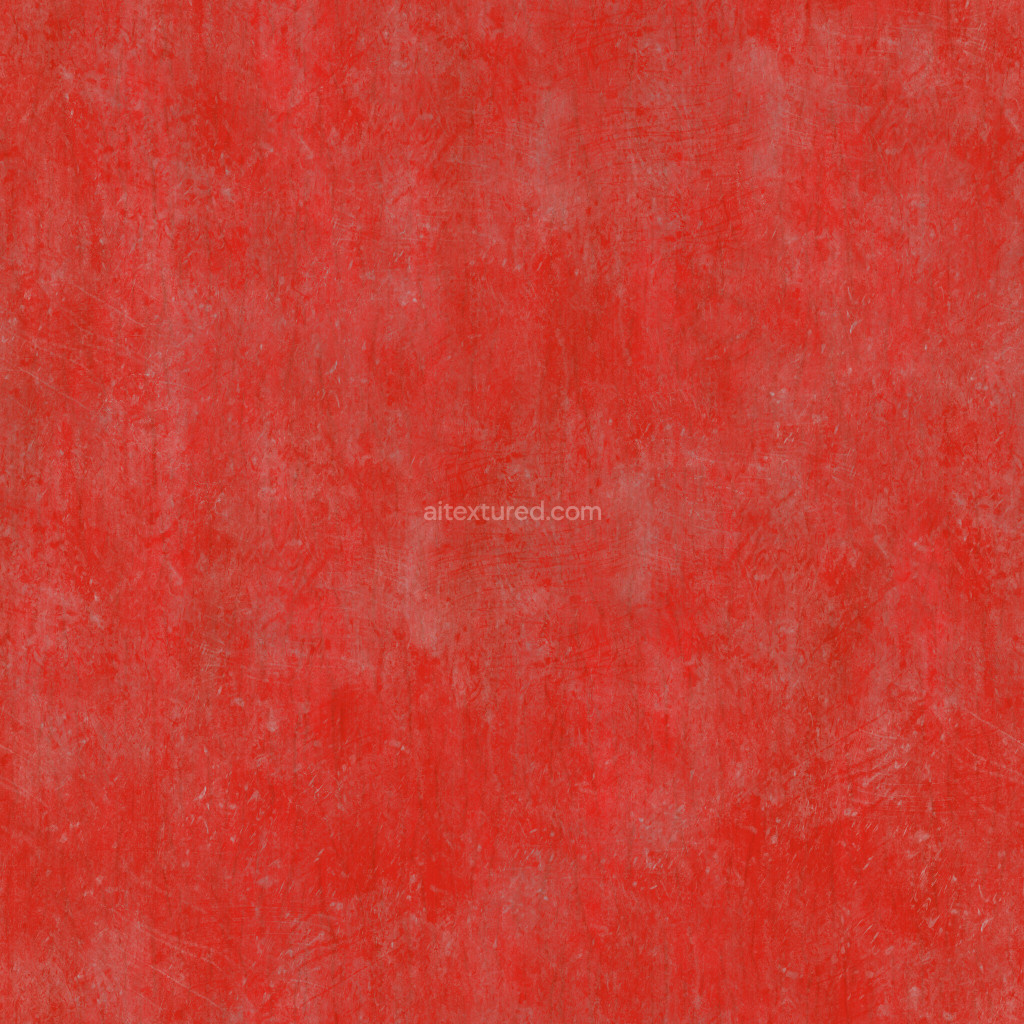 Seamless painted plaster texture in vibrant red color