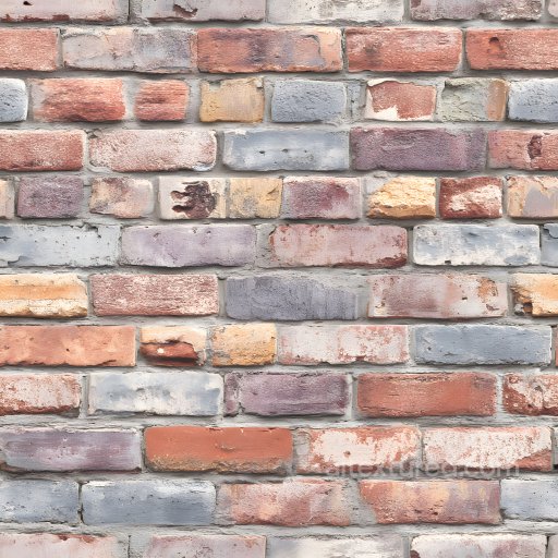 cracked brick wall PBR texture with chipped paint and weathered surface seamless Brick PBR texture