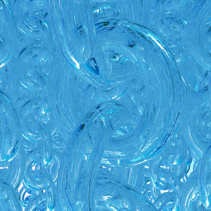 Blue Transparent Glass Chain Surface seamless PBR texture preview