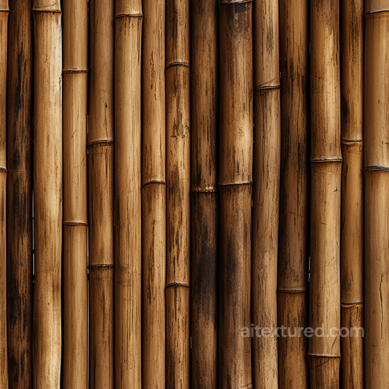 Polished Brown Bamboo Culms Seamless Texture with Natural Grain and Node Details Bamboo texture preview