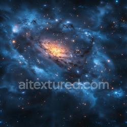 seamless Seamless 3D Space PBR Texture Featuring Vibrant Blue Nebula and Luminous Galaxy Core texture 8k free download PBR