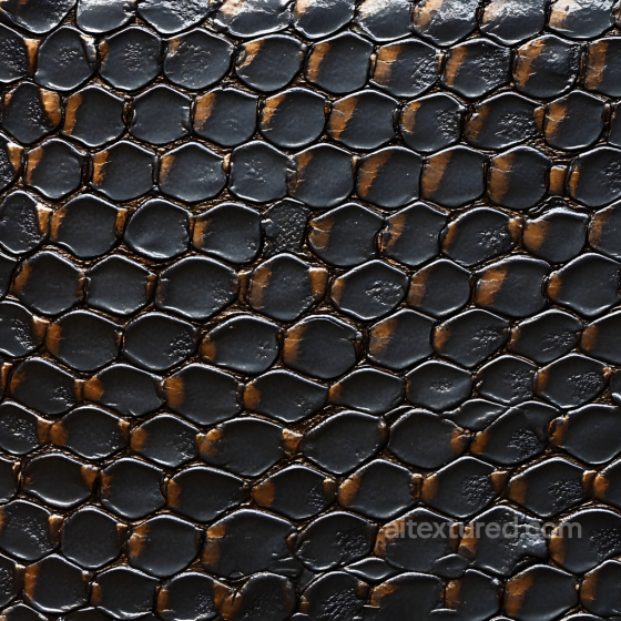Skin Texture Featuring Dark Reptilian Scales with Glossy Shine Skin texture preview