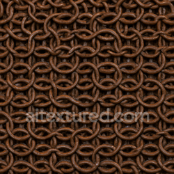 seamless Seamless 3d texture pbr 8k of rusted iron chainmail with overlapping rings texture 8k free download PBR