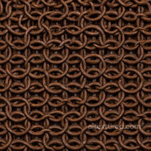 Of Rusted Iron Chainmail With Overlapping Rings seamless Chainmail PBR texture