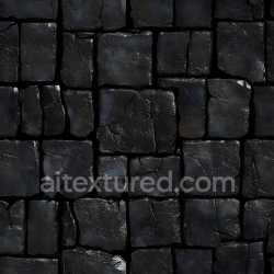 seamless Seamless 3D Cracked Black Stone PBR Texture with Rough Surface and Jagged Edges texture 8k free download PBR