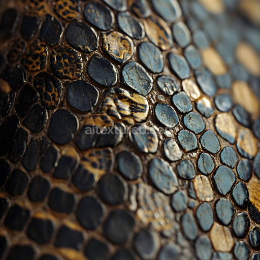 Seamless 3D PBR Texture of Detailed Crocodile Skin with Glossy Scales