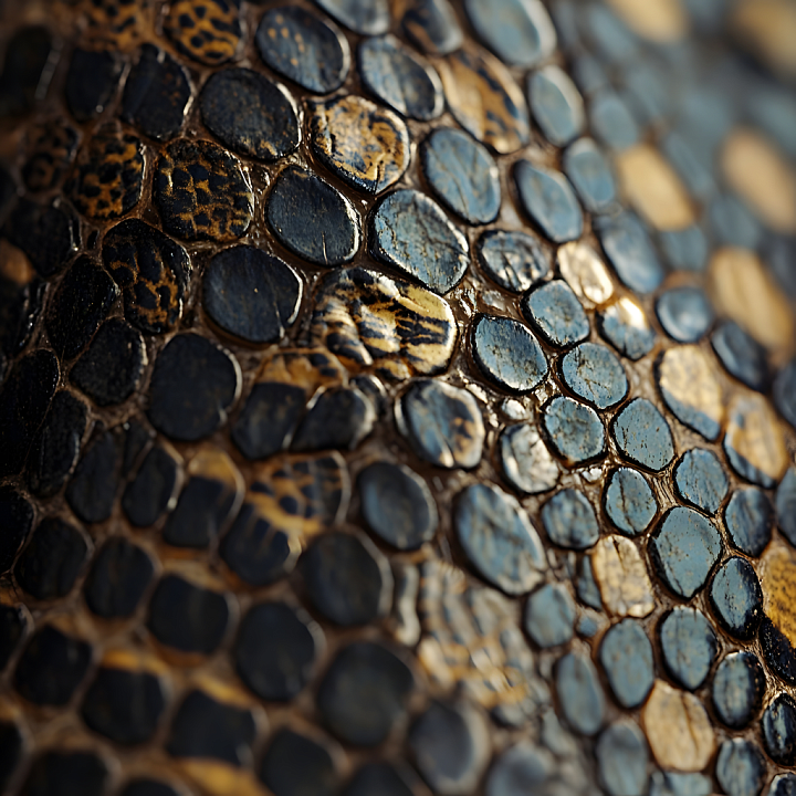 Detailed Crocodile Skin with Glossy Scales seamless PBR texture preview