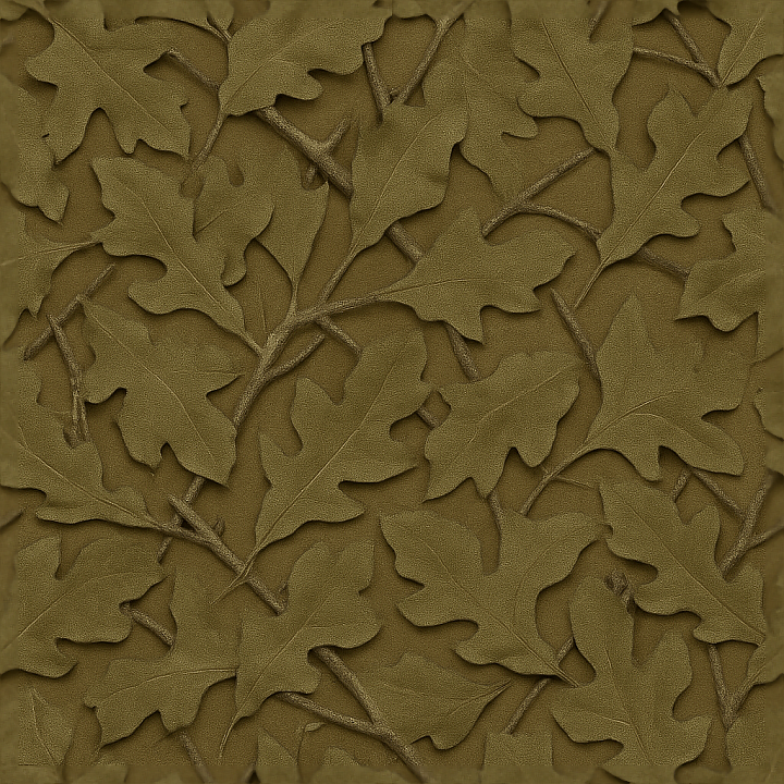 Khaki Brown Ghillie Style Camouflage seamless PBR texture preview