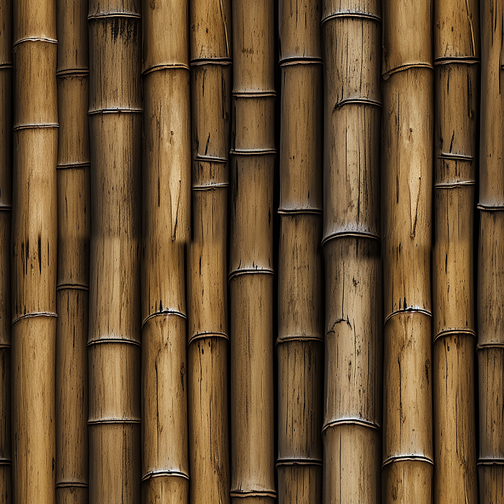 Vertical Bamboo Stalks with Weathered Surface seamless PBR texture preview