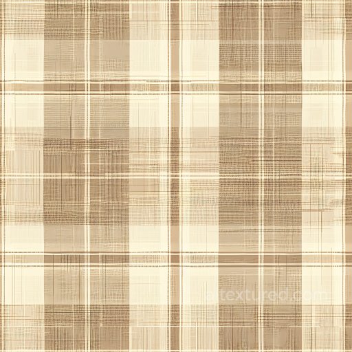 Seamless 3D PBR Texture of Beige and Cream Lightweight Plaid Fabric texture preview