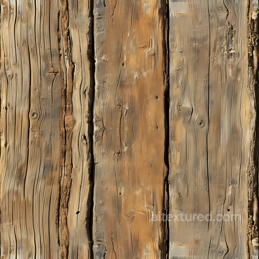 Weathered Rustic Wood Planks PBR Texture with Detailed Grain and Cracks seamless Wood PBR texture