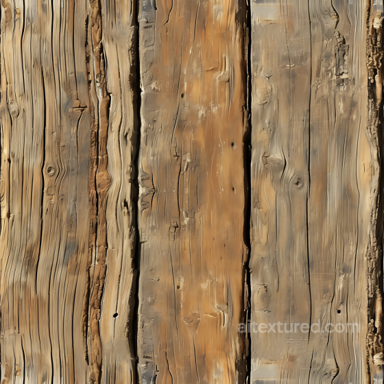 Weathered Rustic Wood Planks PBR Texture with Detailed Grain and Cracks Wood texture preview