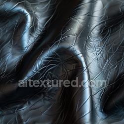 seamless Seamless 3D PBR Texture of Glossy Black Embossed Leather with Fine Grain and Wrinkles texture 8k free download PBR