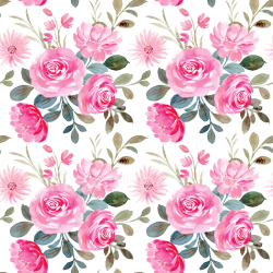 seamless Seamless 3D PBR Pink Flower Watercolor Floral Fabric Texture texture 8k free download PBR