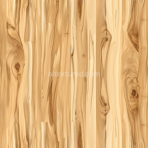 Seamless 3D PBR Texture of Light Natural Wood Planks with Knots and Grain Variation