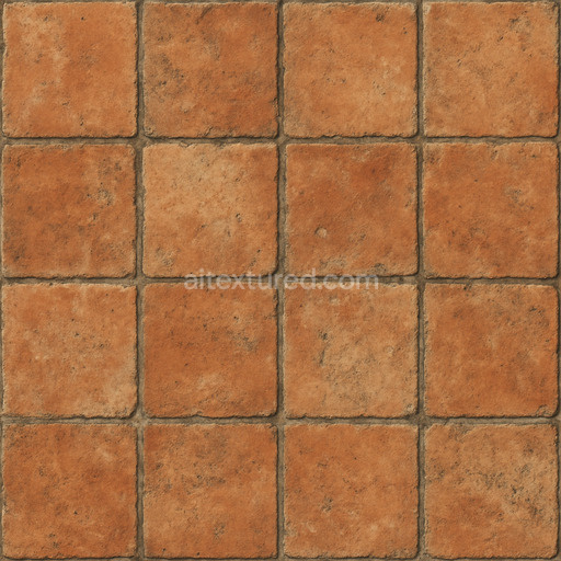 Weathered Terracotta Tile Texture Seamless 1024X1024