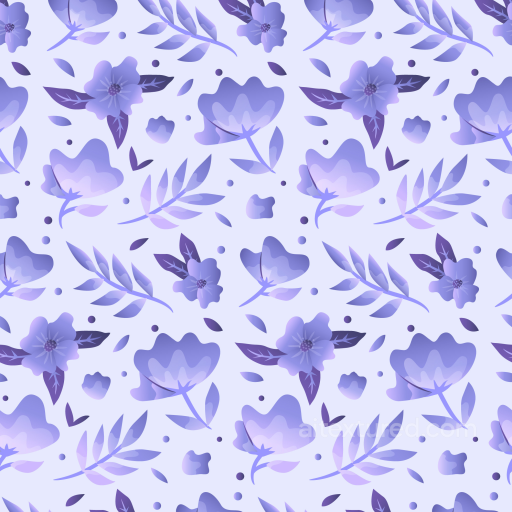 Purple Flower Floral Fabric Texture with Soft Pastel Pattern seamless Purple Flower PBR texture