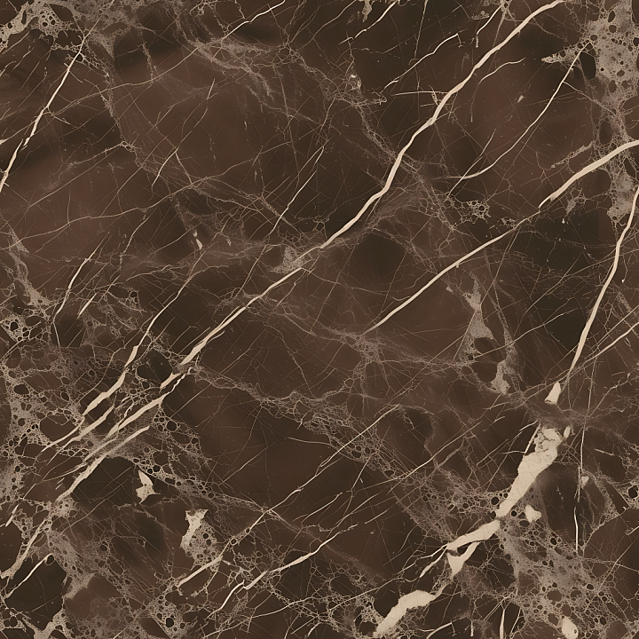 Armani Brown Marble with Polished Veined Stone Surface seamless PBR texture preview